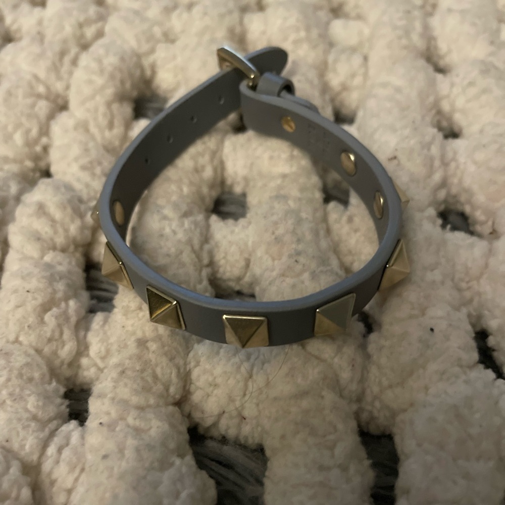 Never Worn Gray Valentino Studded Leather Bracelet 🐘 - Picture 3 of 7